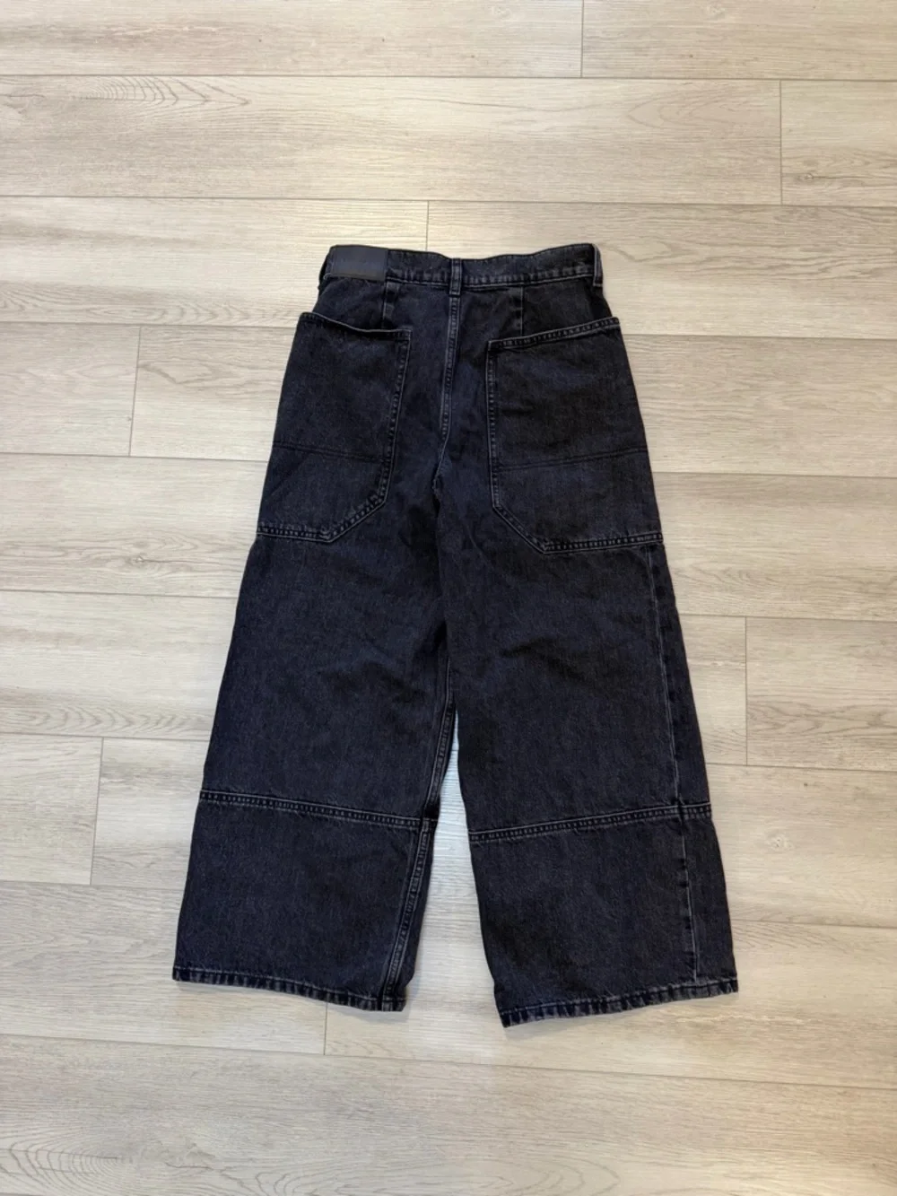 Everlane Jeans 27 Black The Way-High Gardener Cropped Wide Leg High Rise Organic - Picture 5 of 15
